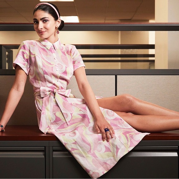 Hill House Home The Lily Dress Candy Kaleidoscope dress with tie waist pockets - Picture 4 of 12